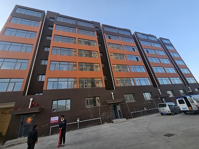 山西忻州楼房倾斜纠偏现场图